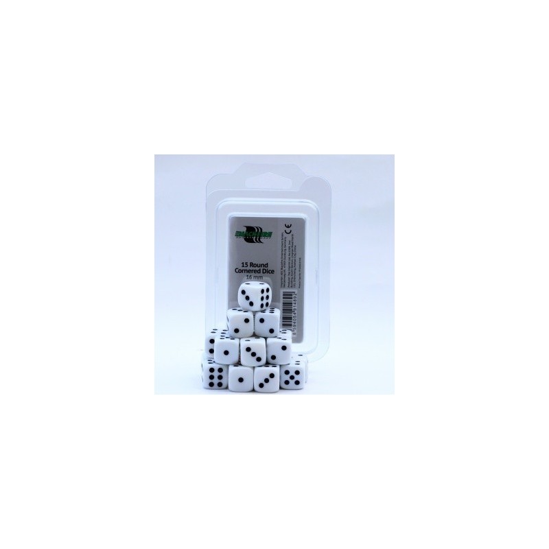 Set di 15 dadi a 6 facce BIANCHI 16mm - 91489