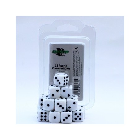 Set di 15 dadi a 6 facce BIANCHI 16mm - 91489