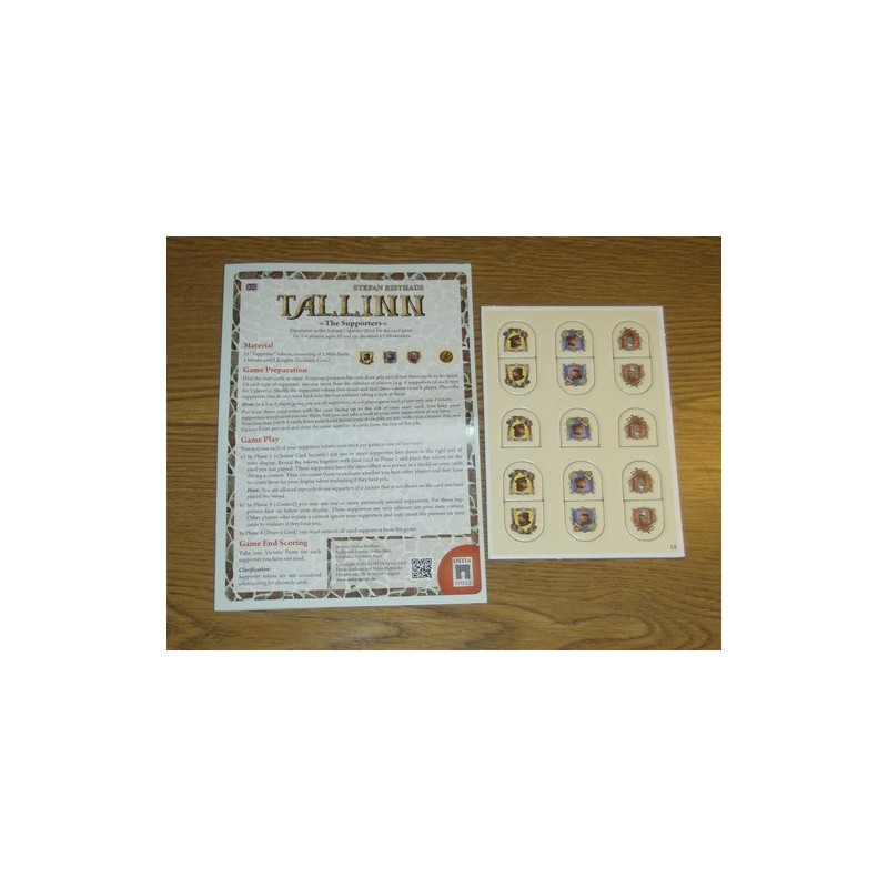 CALENDARIO DELL'AVVENTO 2016 GIORNO 19 - Tallinn (mini-espansione): The Supporters