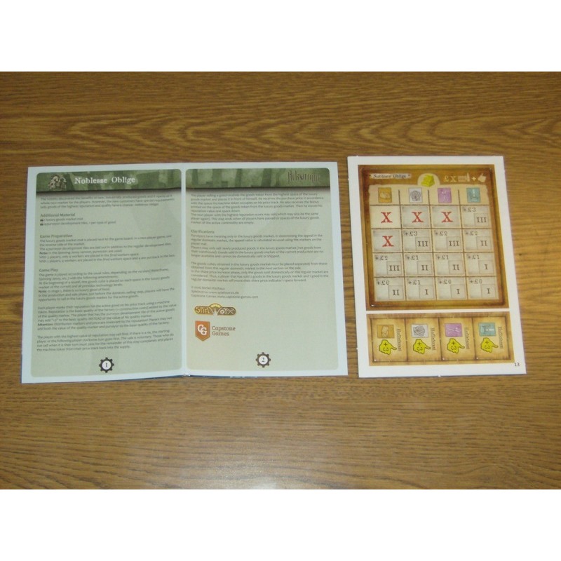 CALENDARIO DELL'AVVENTO 2016 GIORNO 13 - Arkwright 2nd Ed. (mini-espansione): Noblesse Oblige