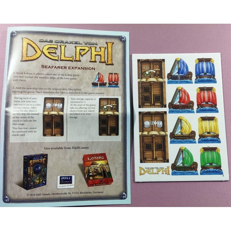 CALENDARIO DELL'AVVENTO 2016 GIORNO 1 - The Oracle of Delphi (mini-espansione): Seafarer Expansion