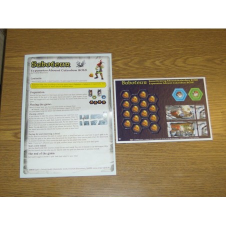 CALENDARIO DELL'AVVENTO 2016 GIORNO 9 - Saboteur 2 (mini-espansione): Expansion Advent Calendar 2016