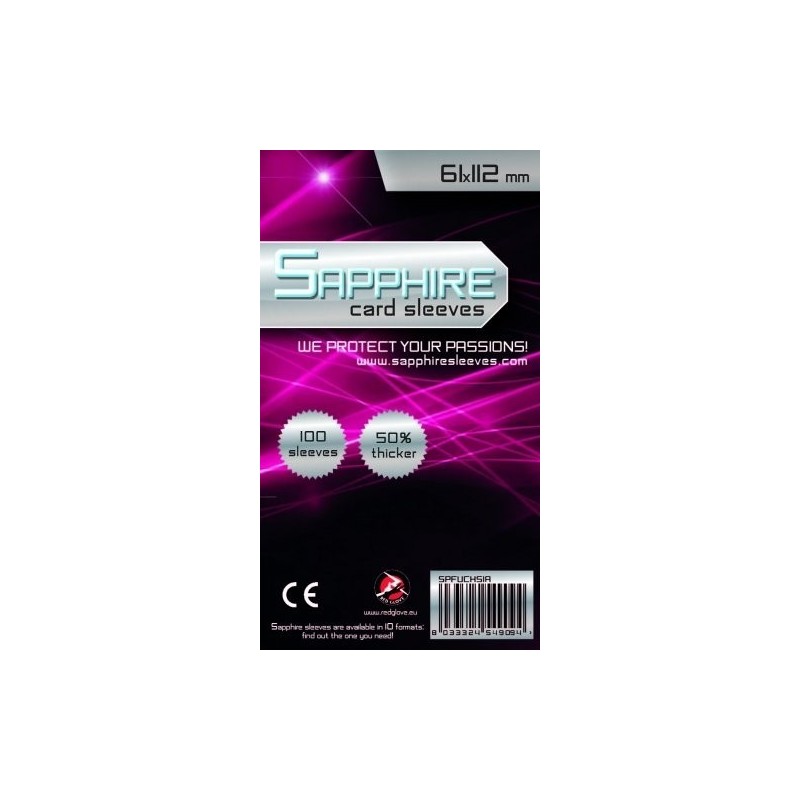 61x112 mm bustine trasparenti Sapphire (100 bustine)(Fucsia)