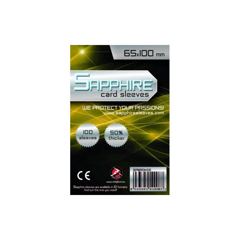 65x100 mm bustine trasparenti Sapphire (100 bustine)(Bronze)
