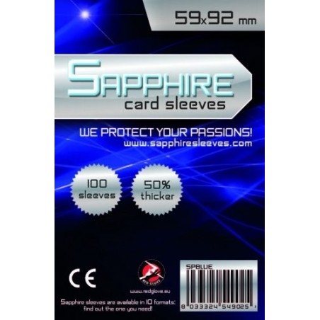 59x92  mm bustine protettive trasparenti Sapphire "BLUE" (100 bustine)