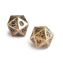UltraPro - Heavy Metal D20 Dice Set (coppia d20 in metallo antichizzato) - UPR84597