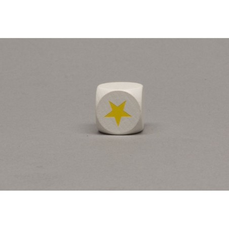 Dado d6 16mm legno stella (su una sola faccia)
