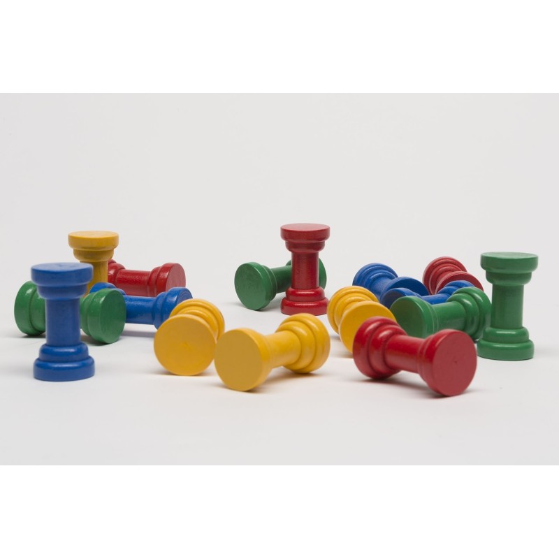 Colonnina legno 35x20mm blu