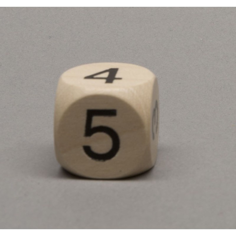 Dado d6 18mm legno (2-3-3-4-4-5)