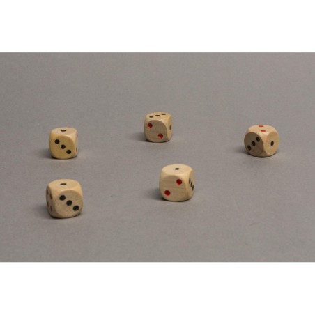 Dado d6 16mm legno (1-1-2-3-3-4)