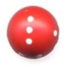 Dado d6 Sferico Opaco Rosso - K01734
