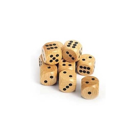 Dado d6 18mm Legno - K02064