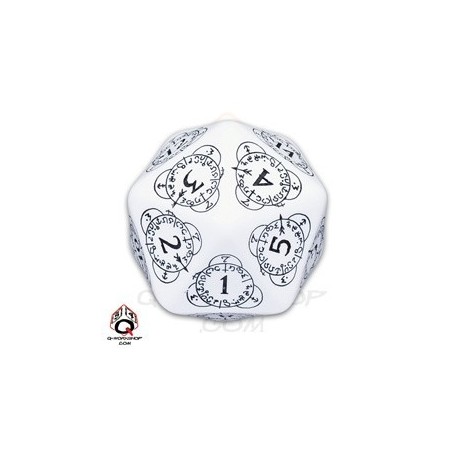 Dado d20 Segnapunti Gigante Bianco - Q20LEV02