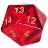 Dado d20 Segnapunti Giga Rosso Rubino - K17970