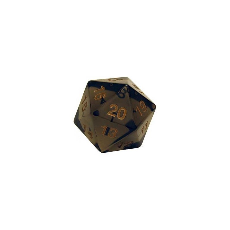 Dado d20 Segnapunti Giga Nero Fumo-Oro - K18674