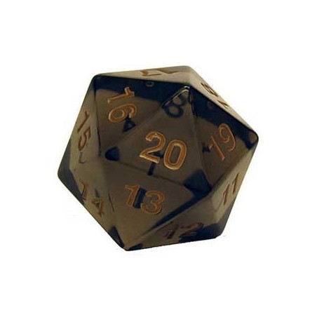 Dado d20 Segnapunti Giga Nero Fumo-Oro - K18674