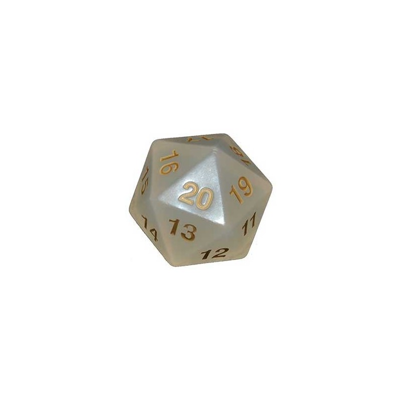 Dado d20 Segnapunti Giga Bianco Perlato - K18671