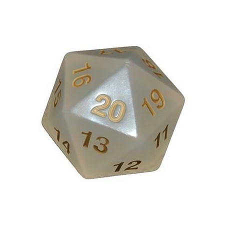 Dado d20 Segnapunti Giga Bianco Perlato - K18671