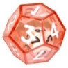 Dado d12 dentro d12 Rosso - K12600