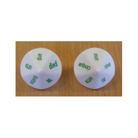 Dado d10 Numeri in lettere (italiano) - K13701