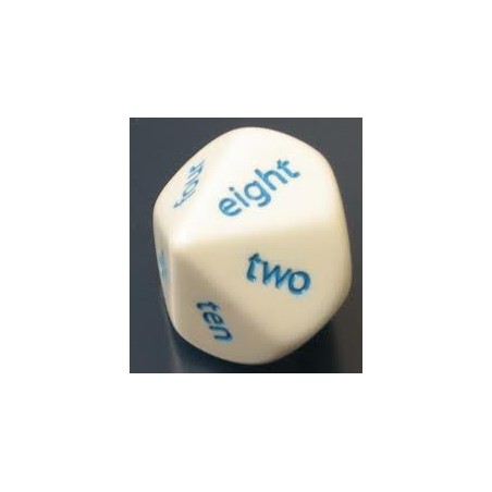 Dado d10 Numeri in lettere (inglese) - K13652