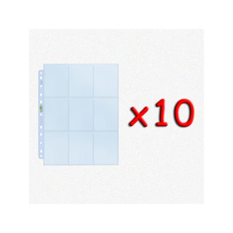 BUNDLE 10x UltraPro Foglio Platinum 9 taschine (11 fori, alta qualità)