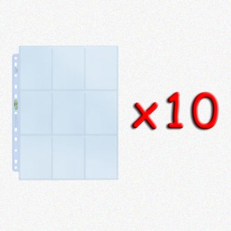 BUNDLE 10x UltraPro Foglio Platinum 9 taschine (11 fori, alta qualità)