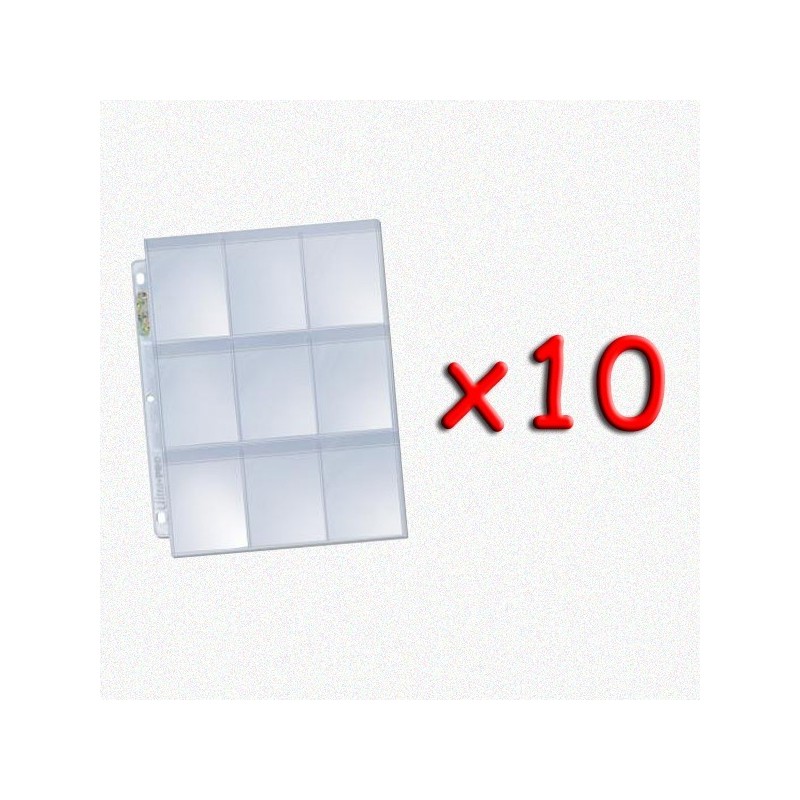 BUNDLE 10x UltraPro - Foglio Secure Platinum 9 taschine (3 fori, piega antipolvere)