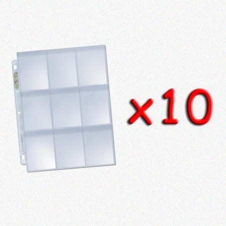 BUNDLE 10x UltraPro - Foglio Secure Platinum 9 taschine (3 fori, piega antipolvere)