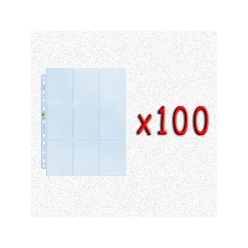 BUNDLE 100x UltraPro Foglio Platinum 9 taschine (11 fori, alta qualità)