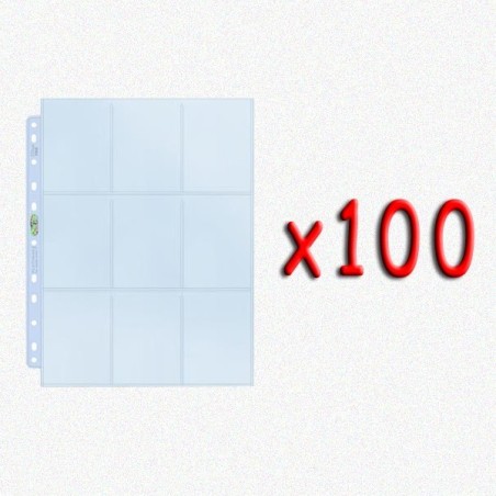 BUNDLE 100x UltraPro Foglio Platinum 9 taschine (11 fori, alta qualità)