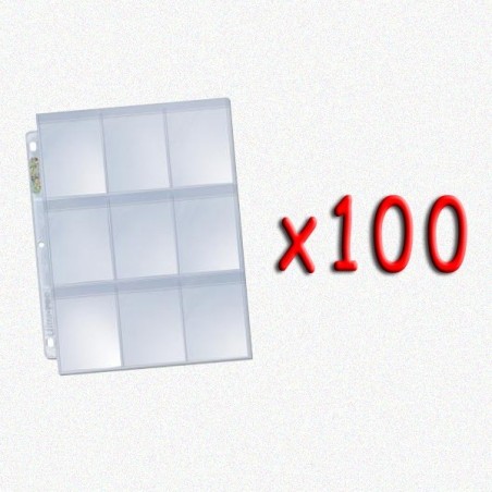 BUNDLE 100x UltraPro - Foglio Secure Platinum 9 taschine (3 fori, piega antipolvere)