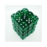 Set 36 dadi D6 12mm Translucent (verde) CHX23805
