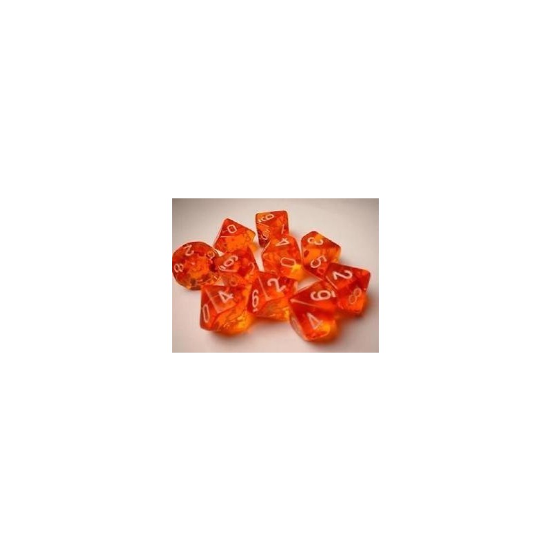 Set 10 dadi D10 Translucent (arancio) CHX23203