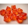 Set 10 dadi D10 Translucent (arancio) CHX23203