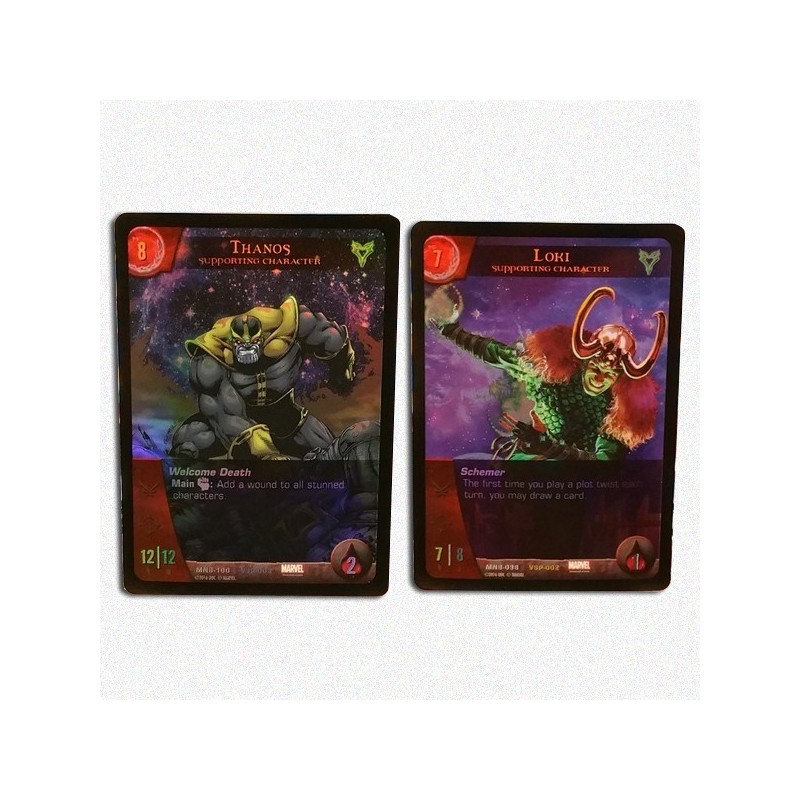 BUNDLE Loki + Thanos Foil Promo Cards: VS System 2PCG