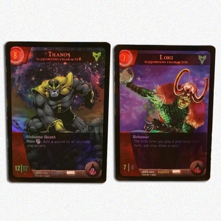 BUNDLE Loki + Thanos Foil Promo Cards: VS System 2PCG