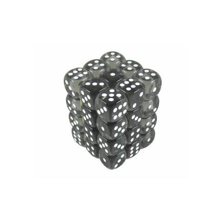 Set 36 dadi D6 12mm Translucent (nero) CHX23808