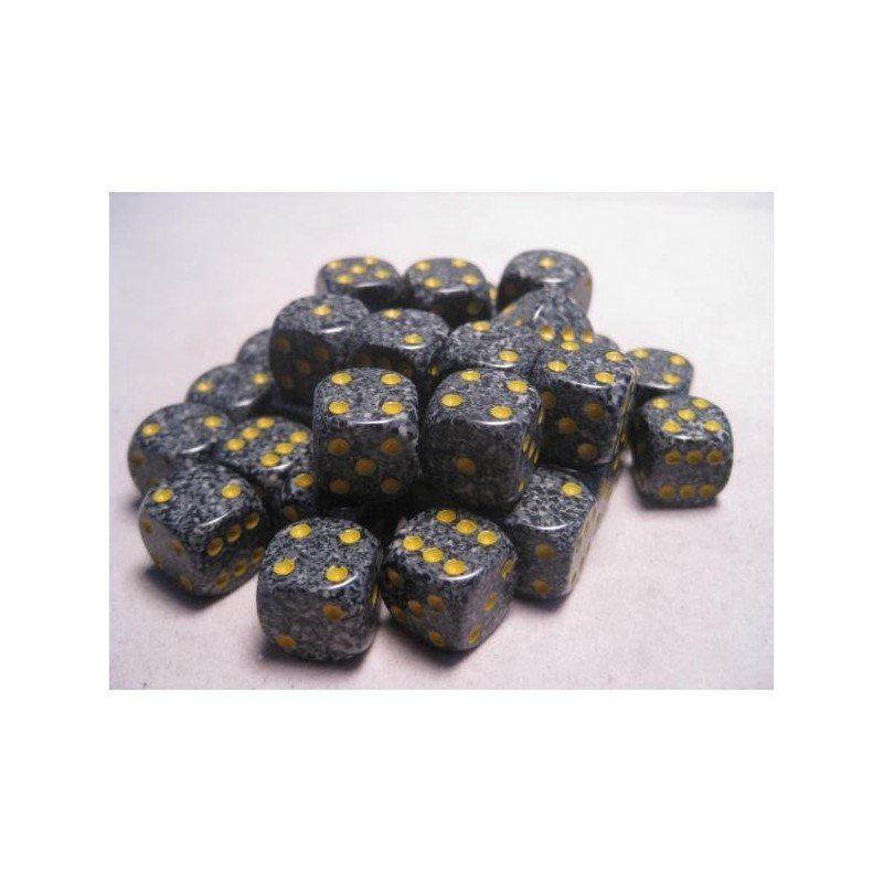 Set 36 dadi D6 Urban Camo 12mm Speckled (giallo/grigio-nero) CHX25928
