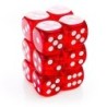 Set 12 dadi D6 16mm Translucent (rosso) CHX23604