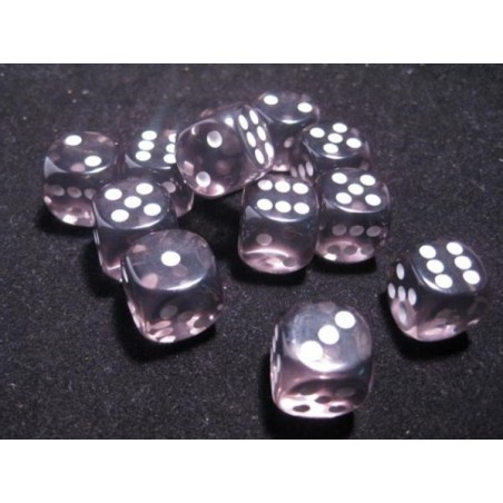 Set 12 dadi D6 16mm Translucent (nero) CHX23608
