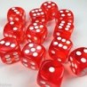 Set 12 dadi D6 16mm Translucent (arancio) CHX23603