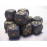 Set 12 dadi D6 Urban Camo 16mm Speckled (giallo/grigio-nero) CHX25728
