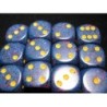 Set 12 dadi D6 Twilight 16mm Speckled (giallo/blu sfumato) CHX25766