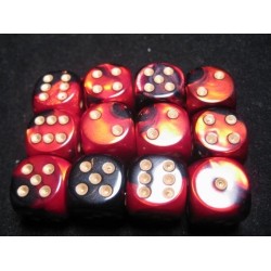 Set 12 dadi D6 16mm Scarab...