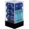 Set 12 dadi D6 16mm Opaque (bianco/blu) CHX25606