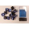 Set 12 dadi D6 16mm Gemini (giallo/blu-nero) CHX26635