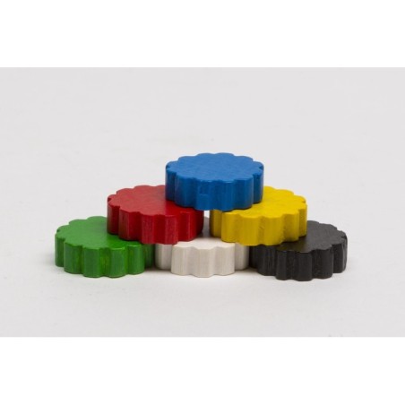 Pedina fiore - ingranaggio Verde (25 pezzi)