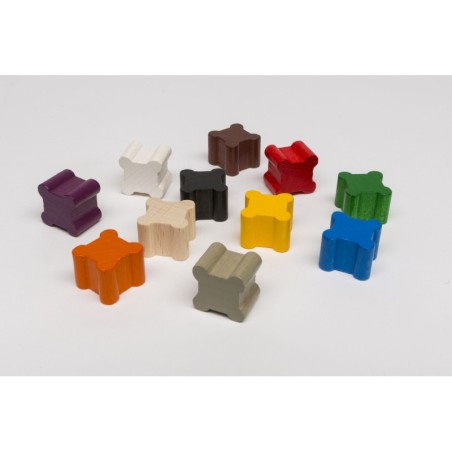 Pedina castello quadrato Bianca (10 pezzi)