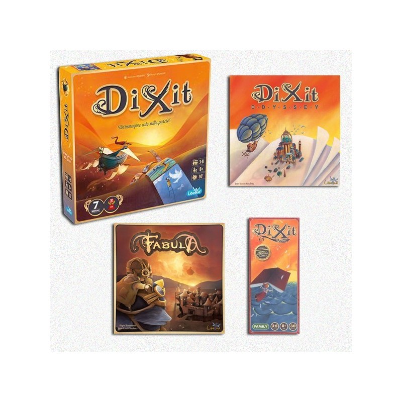 BUNDLE Dixit (New Ed.) + Dixit Odyssey + Dixit Quest + Fabula